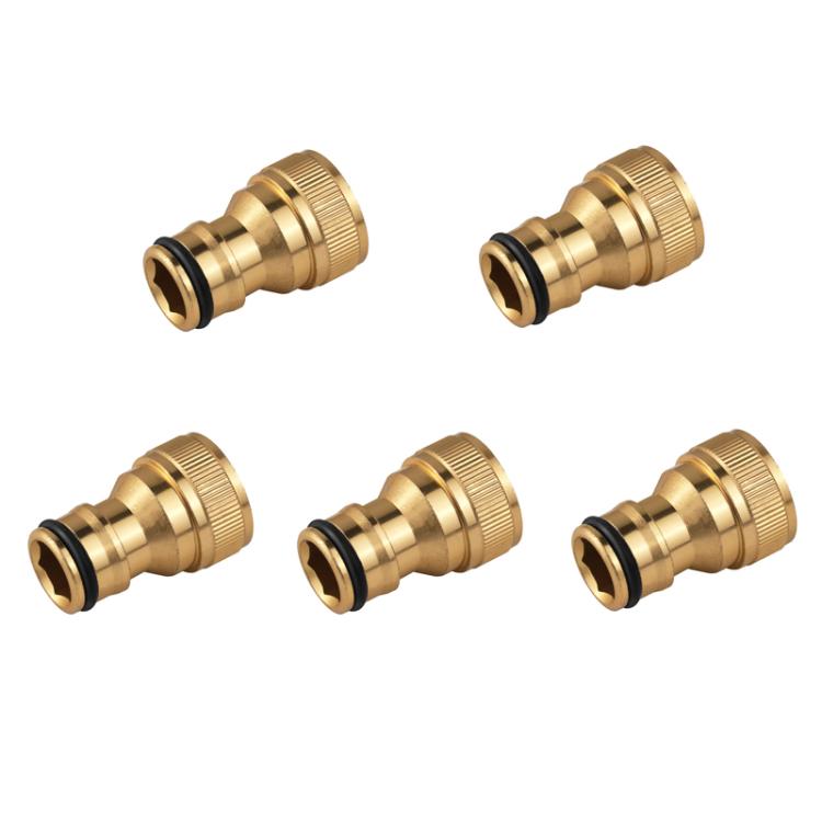 5pcs 4-point Internal Thread Aluminum Alloy Faucet Spout Hose Adapter - Nipple Connector