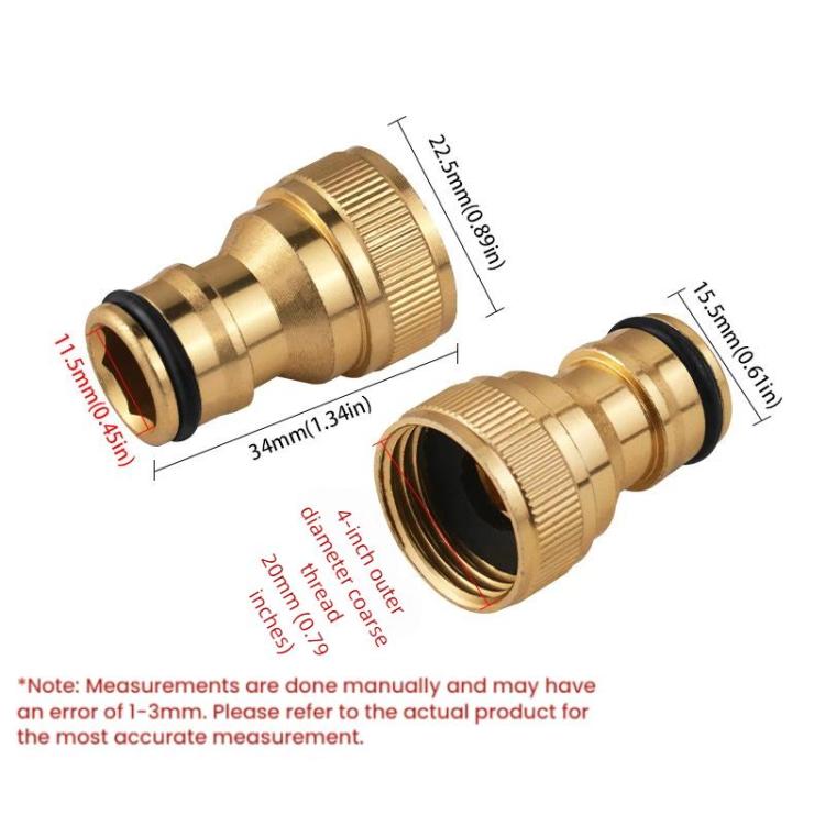 5pcs 4-point Internal Thread Aluminum Alloy Faucet Spout Hose Adapter - Nipple Connector