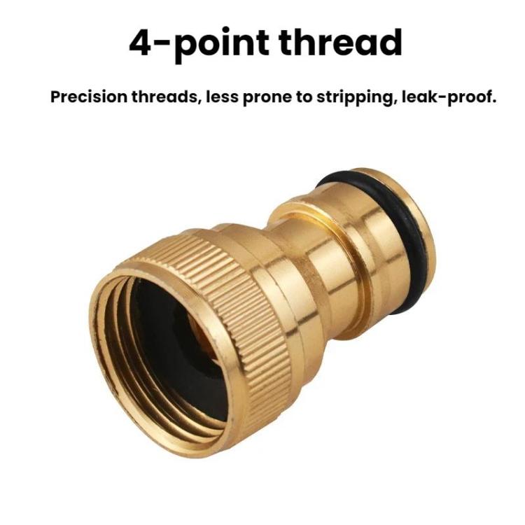 5pcs 4-point Internal Thread Aluminum Alloy Faucet Spout Hose Adapter - Nipple Connector