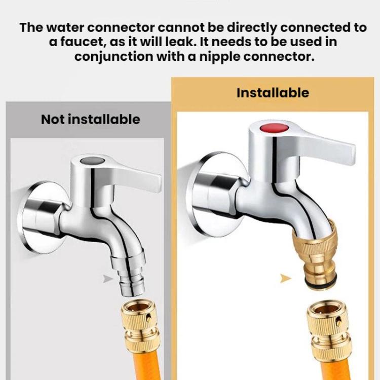 5pcs 4-point Internal Thread Aluminum Alloy Faucet Spout Hose Adapter - Nipple Connector