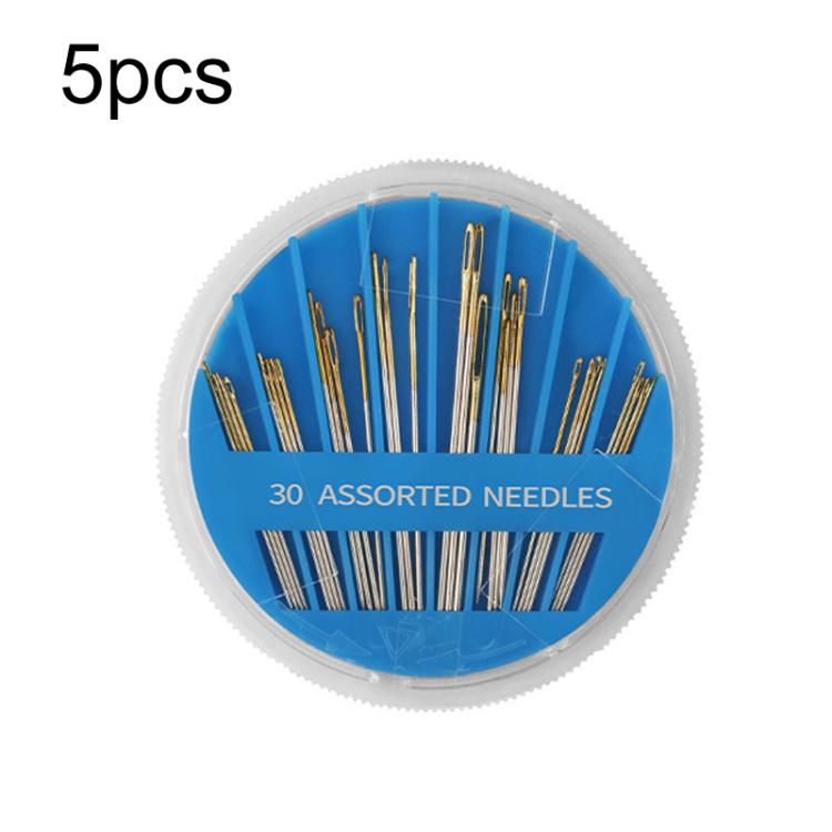 5pcs 30 in 1 Household Hand Sewing Needle Disc Box