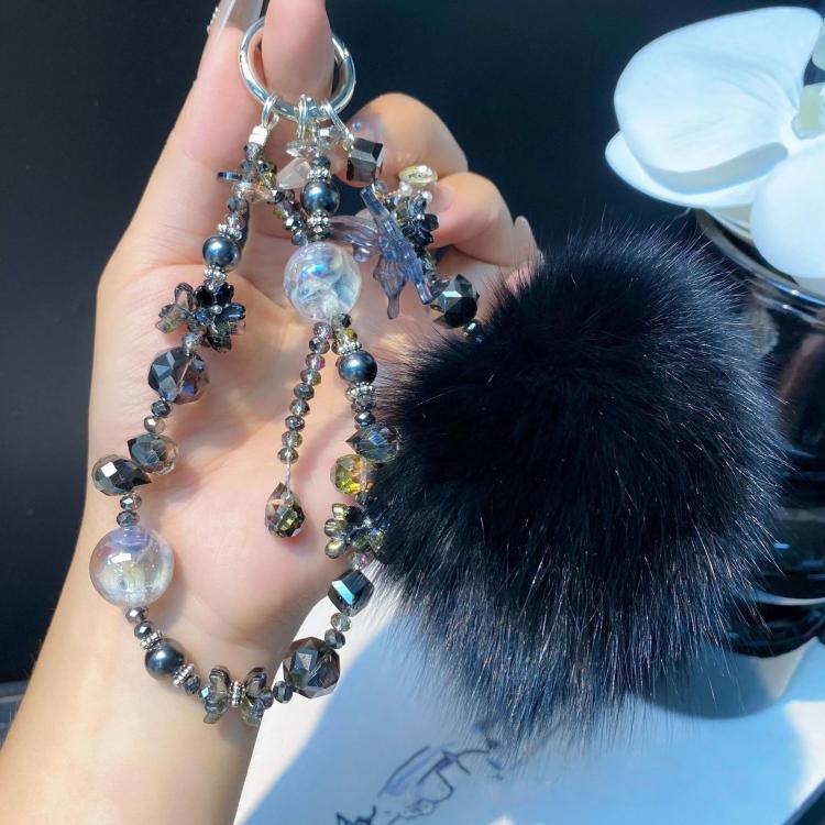 Plush Cell Phone Chain Plush Crystal Beaded Chain Bag Charms