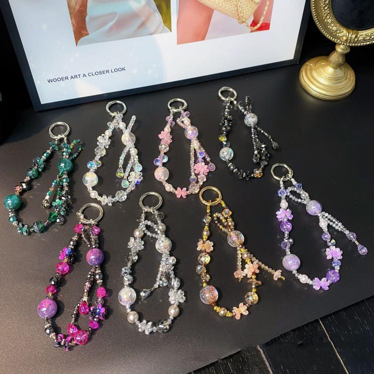 Plush Cell Phone Chain Plush Crystal Beaded Chain Bag Charms