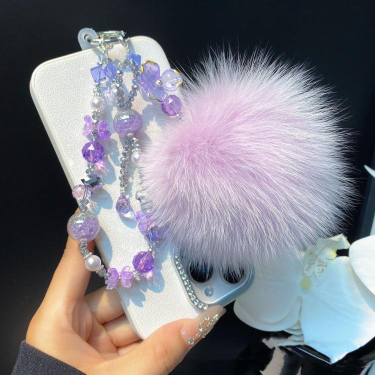 Plush Cell Phone Chain Plush Crystal Beaded Chain Bag Charms