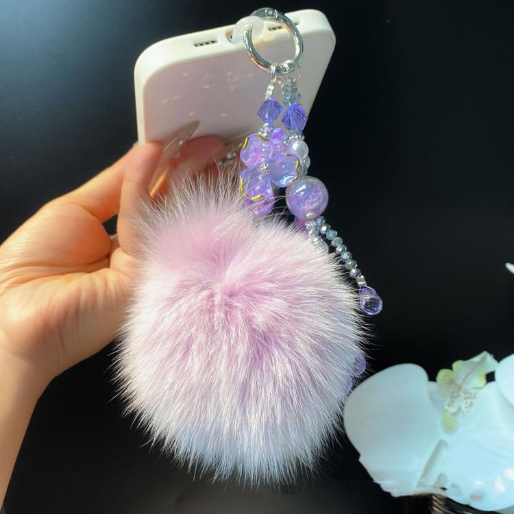 Plush Cell Phone Chain Plush Crystal Beaded Chain Bag Charms