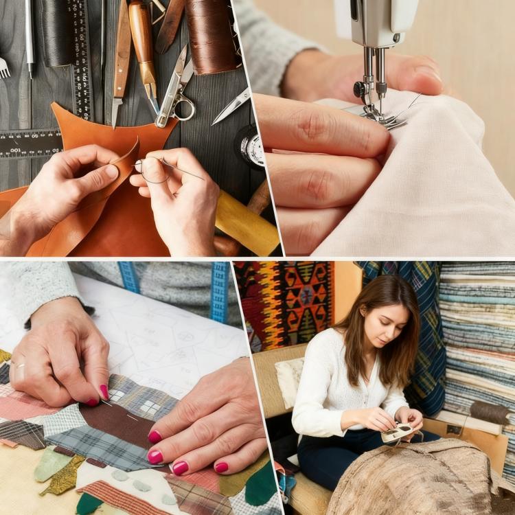 10sets Multipurpose DIY Leather Large Hole Needle Hand Sewing Kit - 7 in 1