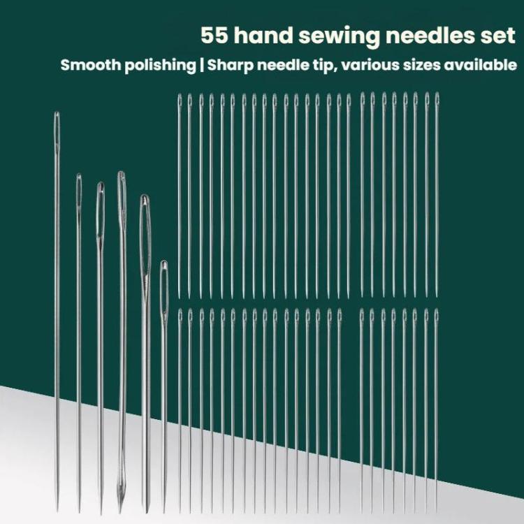 10sets Multi-Purpose DIY Embroidery Hand Sewing Needle Set - 55 in 1