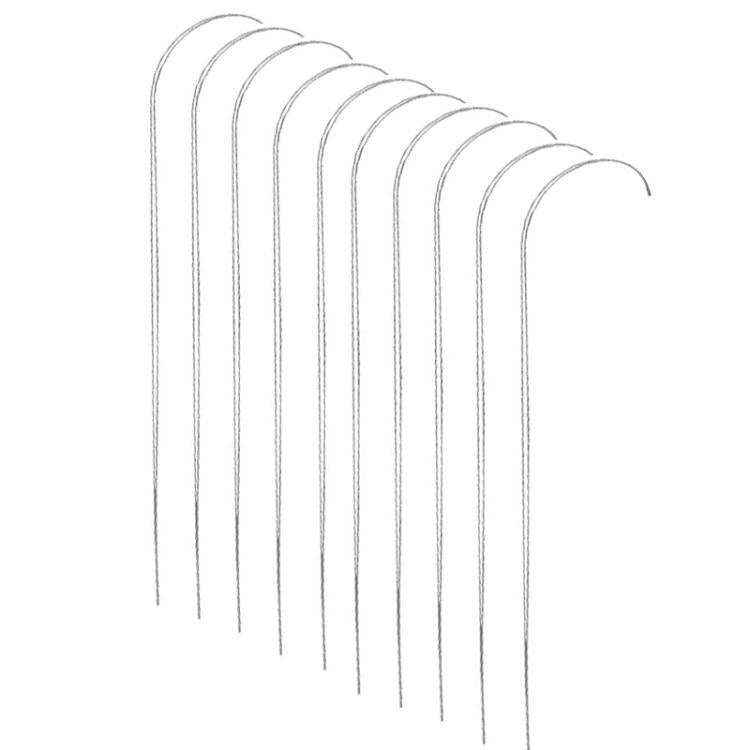 10pcs DIY Open-Shaped Curved Lead Thread Beading Needle