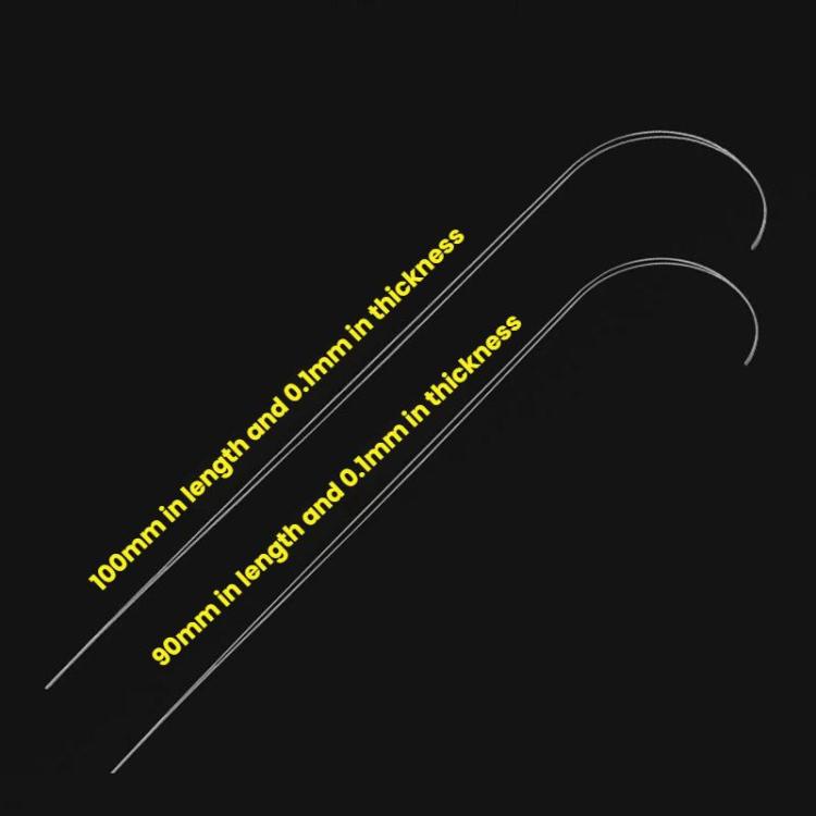 10pcs DIY Open-Shaped Curved Lead Thread Beading Needle