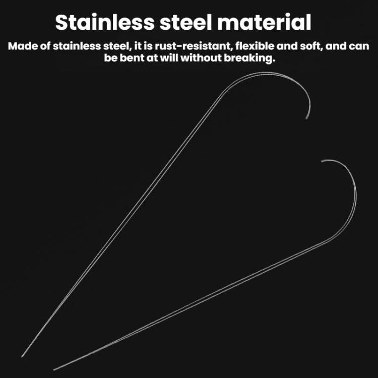 10pcs DIY Open-Shaped Curved Lead Thread Beading Needle