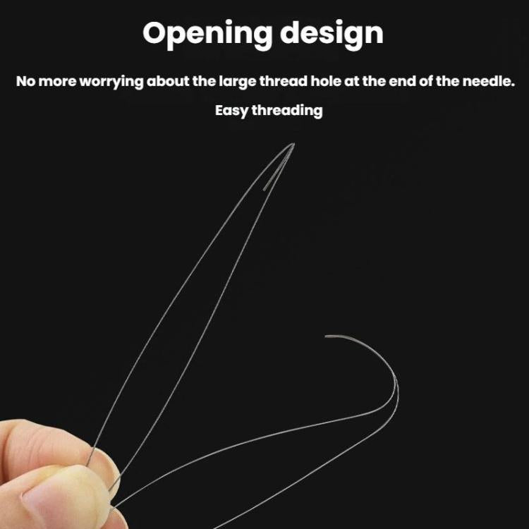 10pcs DIY Open-Shaped Curved Lead Thread Beading Needle