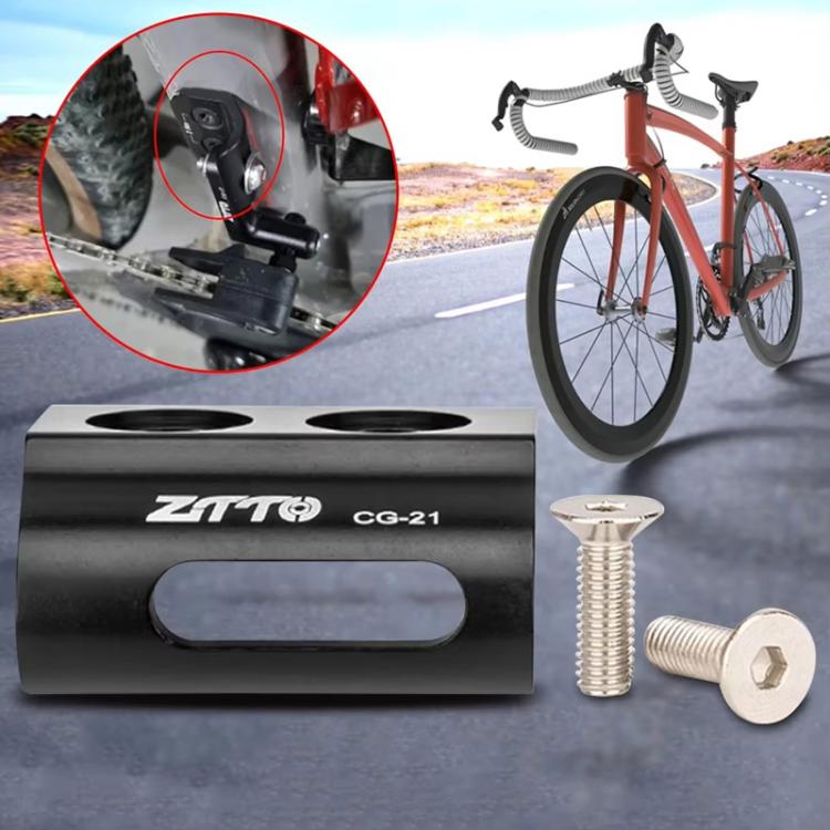 ZTTO Road Bike Front Derailleur Bracket Front Derailleur Hanger Mounting Clip, Spec: CG21 Black