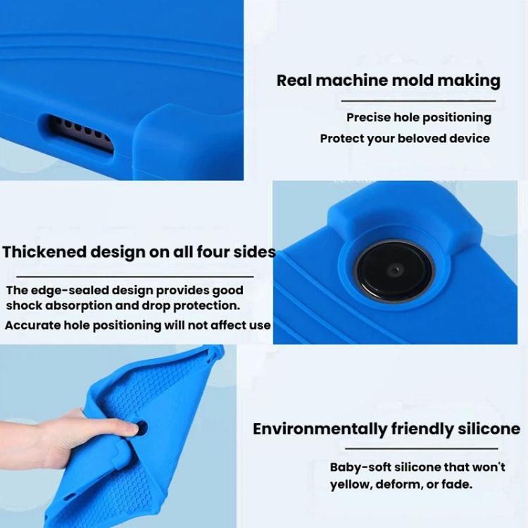 For Samsung Galaxy Tab A11+ / A9+ Shockproof Silicone Tablet Protective Case With Holder
