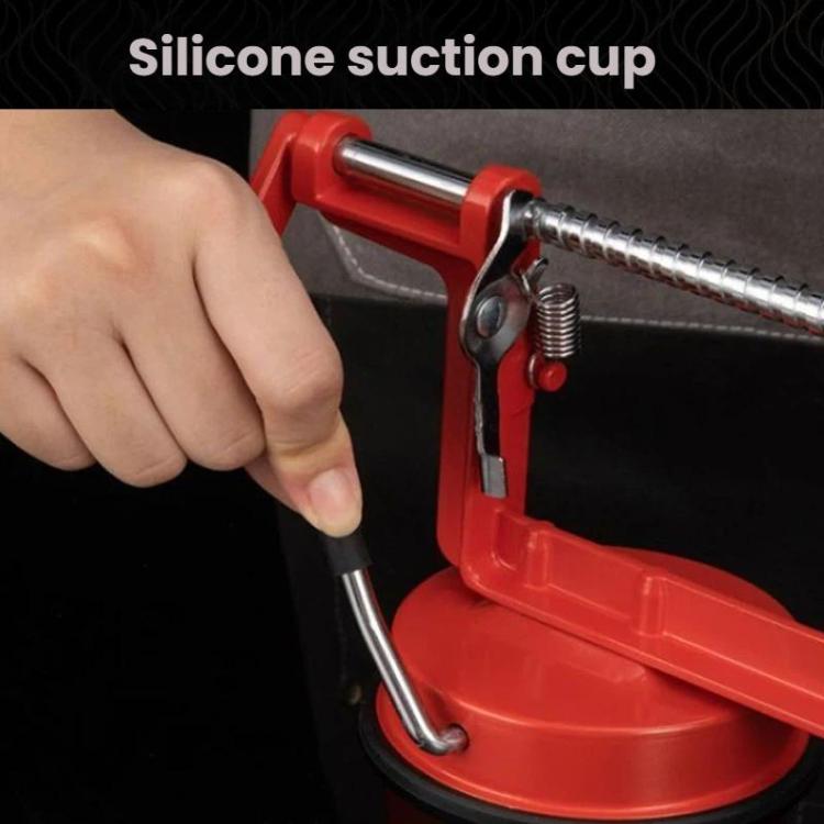 Handheld Twisted Potato Cutter Machine Manual Spiral French Fry Maker for Crispy Curly Fries - Red