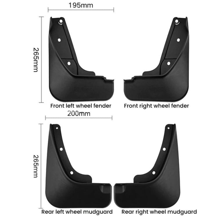 For Hyundai Kona 2023-2025 4pcs Car Tire Mudguard