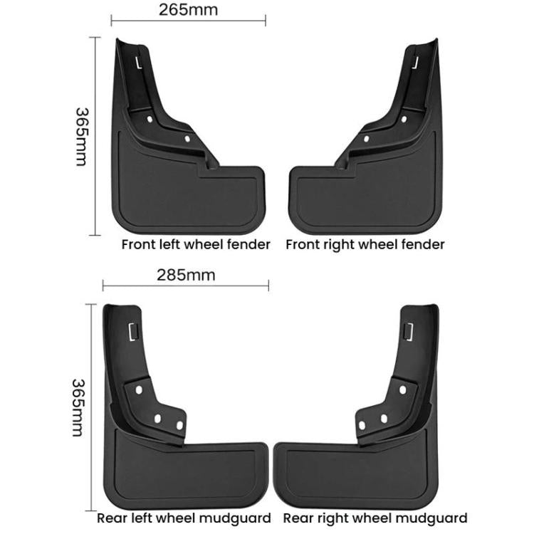 For Ford F-150 Lightning 2021-2024 4pcs Car Tire Mudguard
