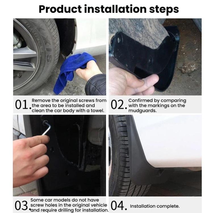 For Mazda 3 / Axela Hatchback 2020-2025 4pcs Car Tire Mudguard