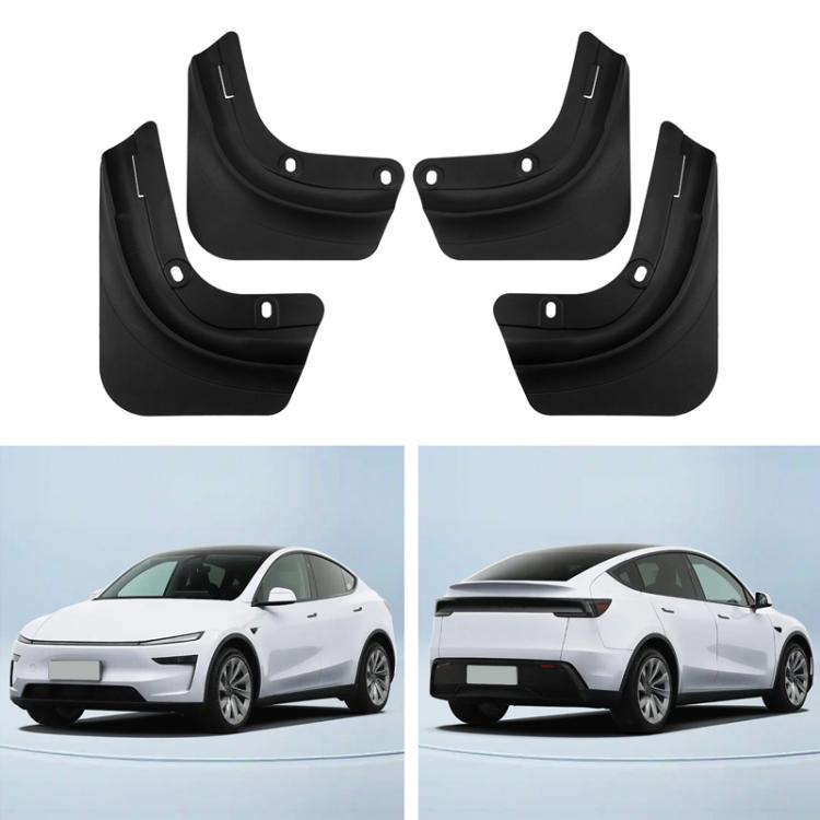 For Tesla 2025+ MODEL Y JUNIPER 4pcs TPE Soft Rubber Car Tire Mudguard