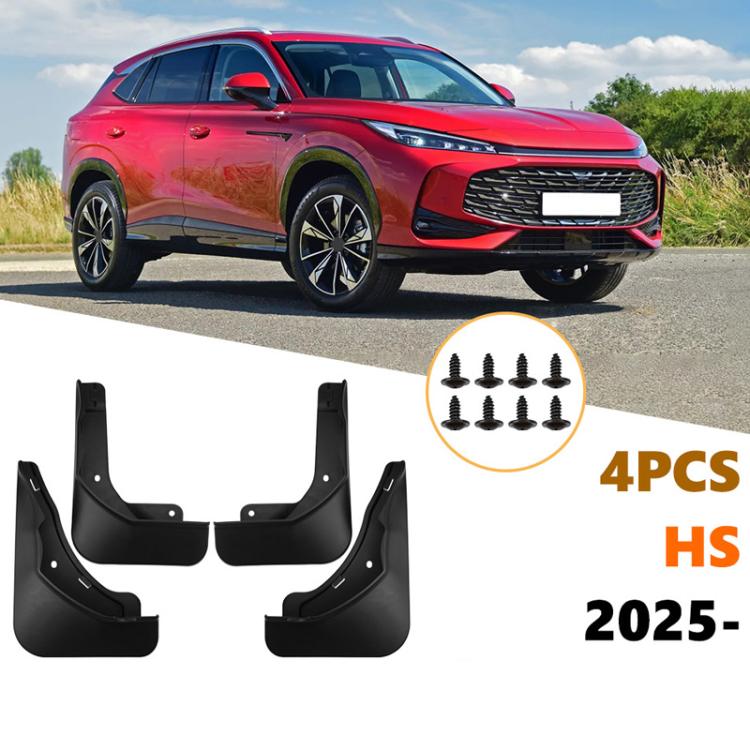 For MG HS 2025 4pcs Front Rear Car Tire Mudguards