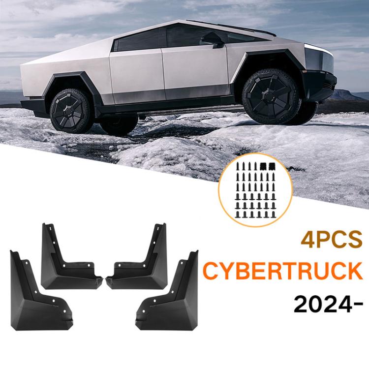 For Tesla Cybertruck 2024 4pcs Car Tire Mudguard