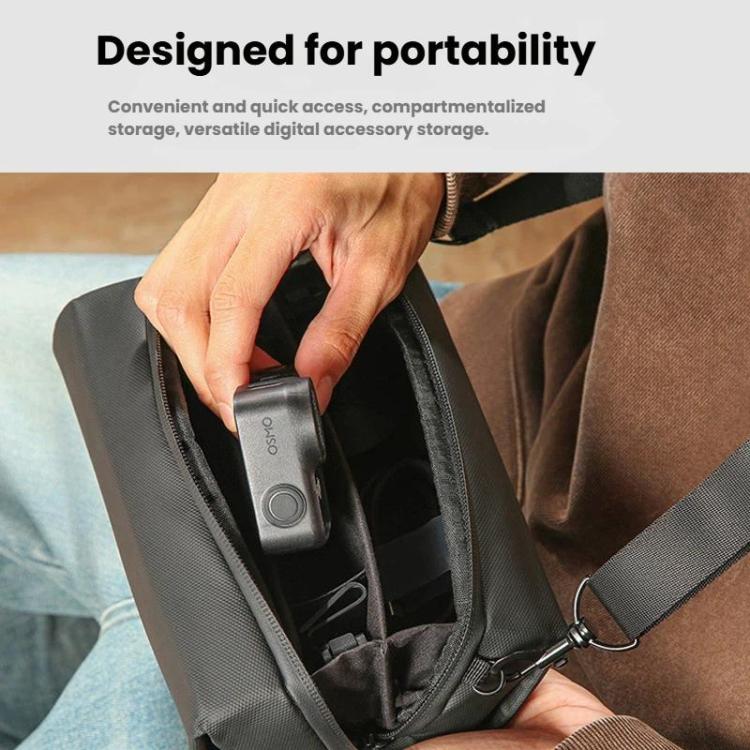 For DJI Osmo Nano Camera & Accessories Carrying Storage Pouch Portable Shoulder Sling Bag - Black