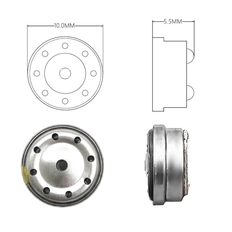 ZS0327 2pcs 10mm Carbon Nanotubes DLC CNT Diaphragm Unit Speaker DIY Low Frequency HIFI Vocal Headphone Speaker