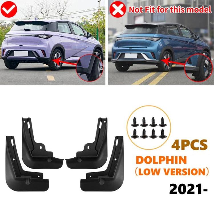 For BYD Dolphin Active 2021-2025 4pcs Car Tire Mudguard