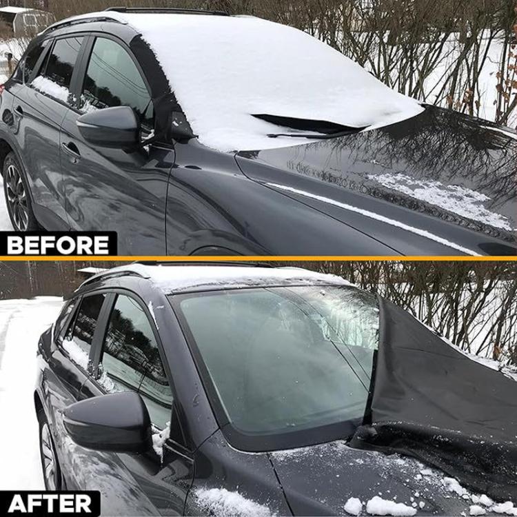 Car Snow Cover Car Snow Shield - Black