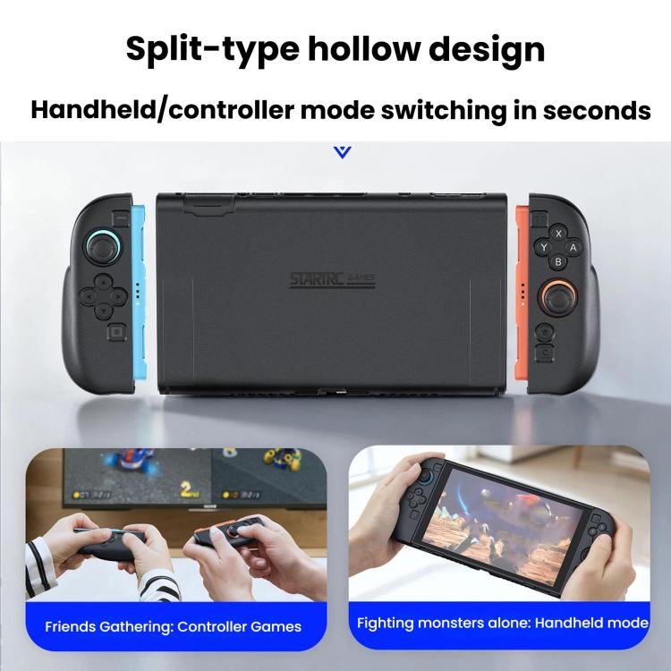 For Nintendo Switch 2 STARTRC GAMES Handheld Protective Case Split Dual Grip Case - Black