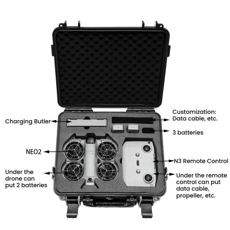 For DJI Neo 2 Drone Explosion-Proof Case Waterproof Storage Box Without Shoulder Strap