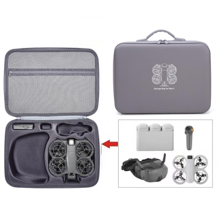For DJI Neo 2 Motion Fly More Combo Hard Shell Carrying Case Sling Bag - Gray