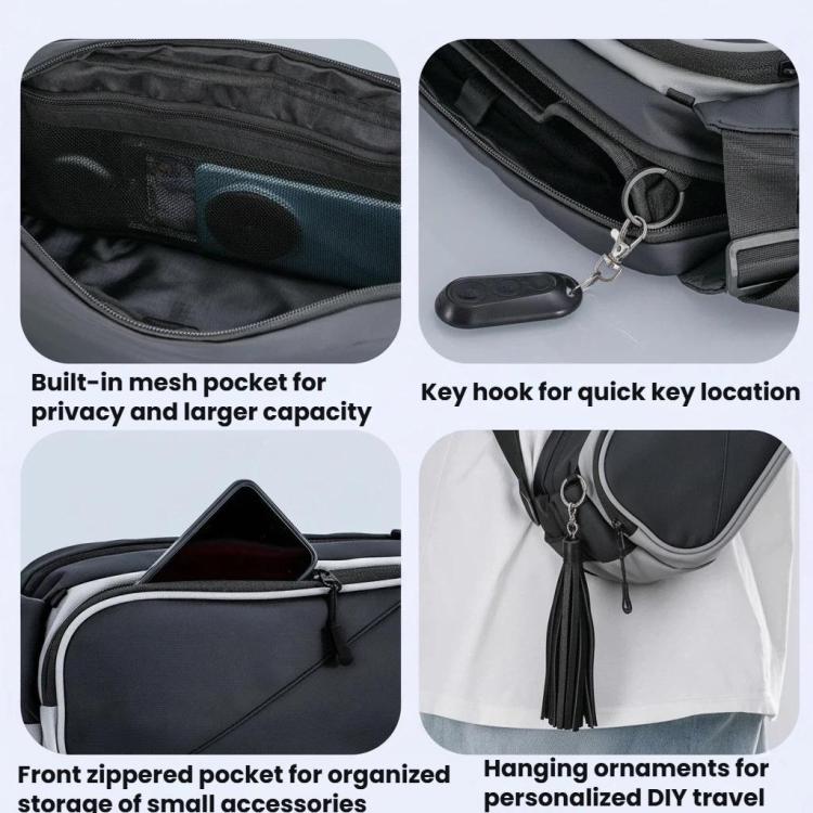 STARTRC GAMES Console Crossbody Bag Pocket PC Shoulder Storage Bag - Black Gray