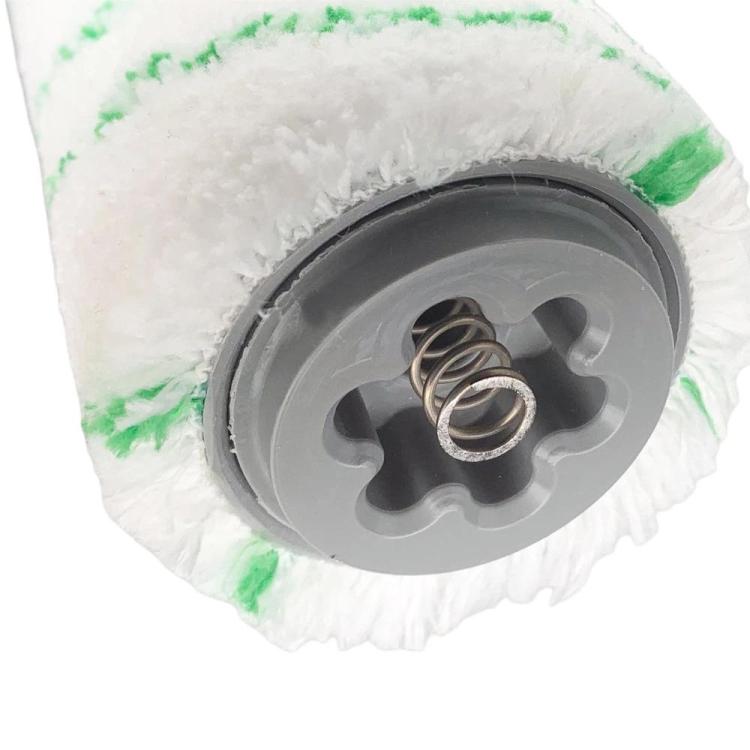 Floor Scrubber Roller Brush Replacement Part For Karcher BR30/4C, Color: Double Green Microfiber Brush