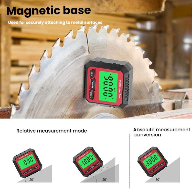 Digital Inclinometer With Magnetic Base & LCD Display Mini Angle Finder Protractor Slope Level Meter