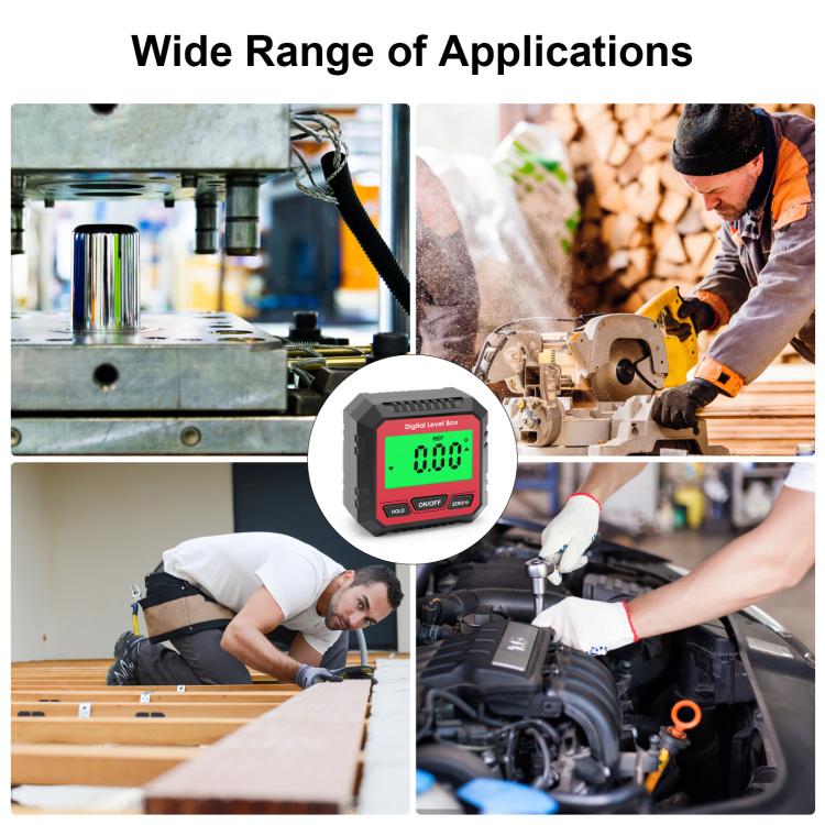 Digital Inclinometer With Magnetic Base & LCD Display Mini Angle Finder Protractor Slope Level Meter