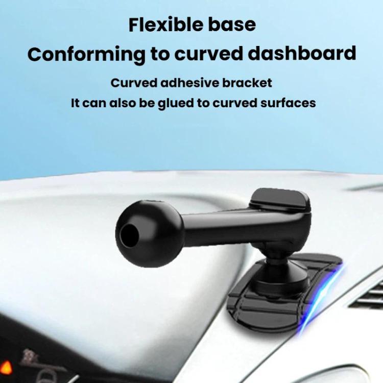 2pcs Car Adhesive Snail-Shaped Phone Mount Base 360-Degree Rotatable Mount Base - Black