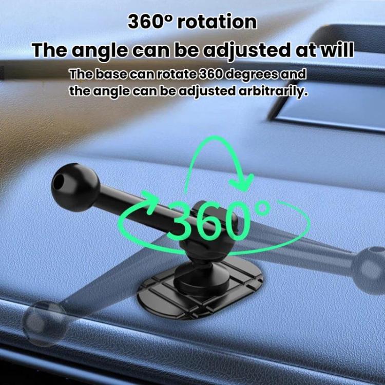 2pcs Car Adhesive Snail-Shaped Phone Mount Base 360-Degree Rotatable Mount Base - Black