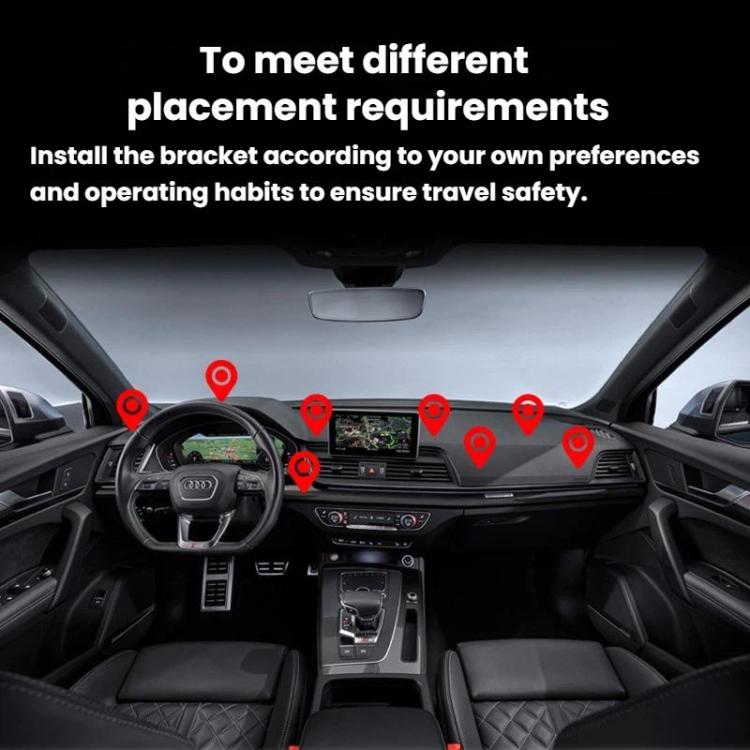 2pcs Car Adhesive Snail-Shaped Phone Mount Base 360-Degree Rotatable Mount Base - Black