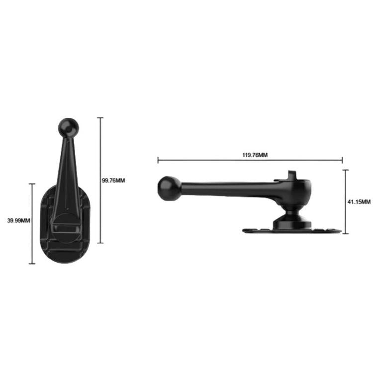 2pcs Car Adhesive Snail-Shaped Phone Mount Base 360-Degree Rotatable Mount Base - Black