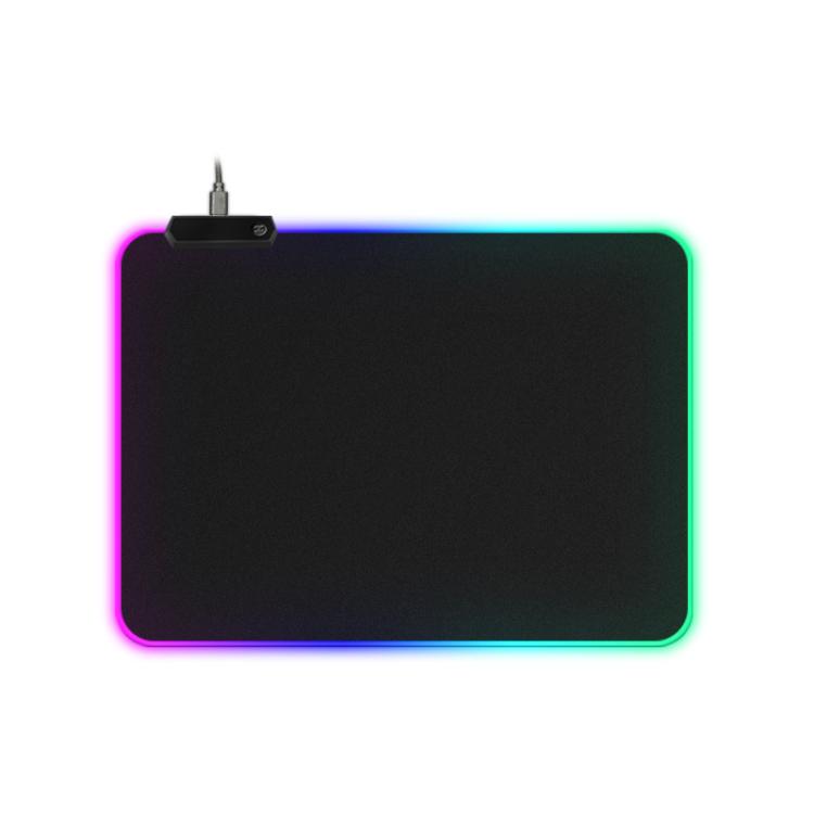 250x350x4mm Micro-USB LED Glowing Mouse Keyboard Pad RGB Colorful Lights Locked Edge Thickened Mouse Desk Pad