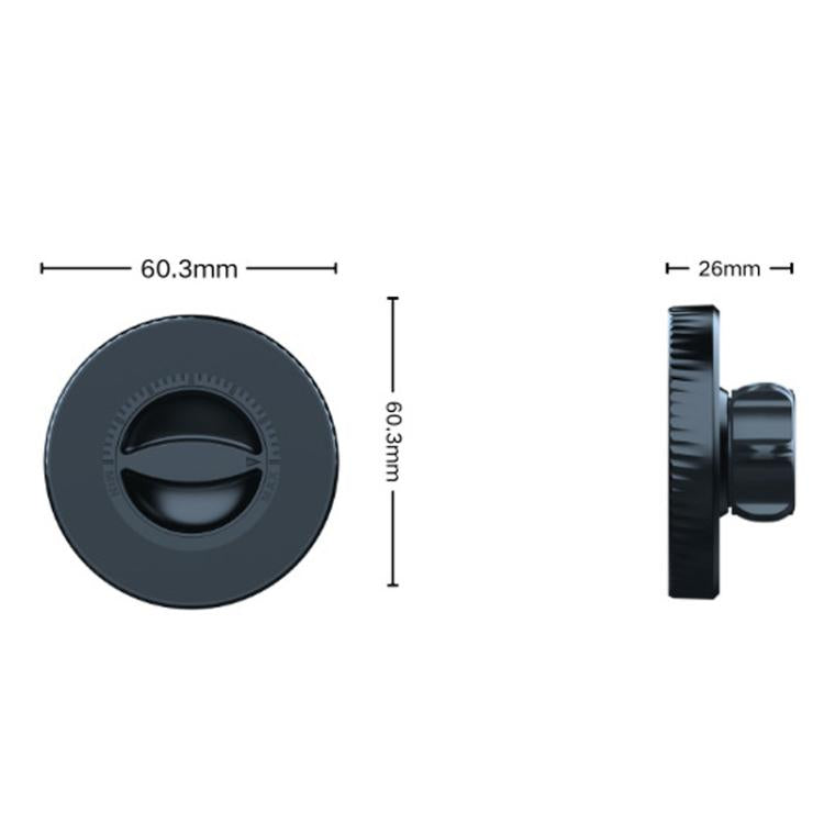 Car Adjustable Ring Magnetic Mount Magnetic Head Accessory For Phone Mounts - Black
