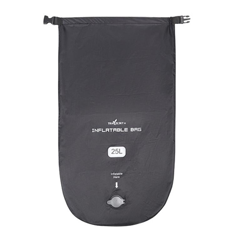 Large TRAELSKY  Waterproof Environmental Shopping Bag Organizer Inflatable 2 in 1 Inflatable Bag - Black