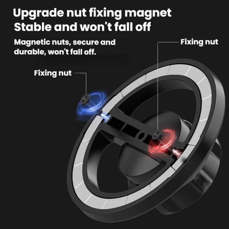 Ring Magnetic Car Mount Main Body Accessory Magnetic Ring For Phone Mounts - Black