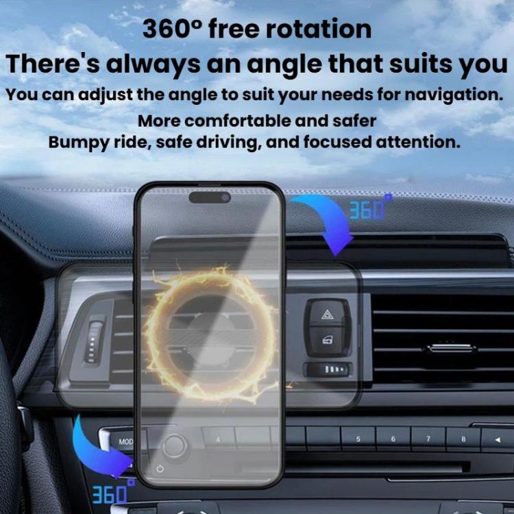 Ring Magnetic Car Mount Main Body Accessory Magnetic Ring For Phone Mounts - Black