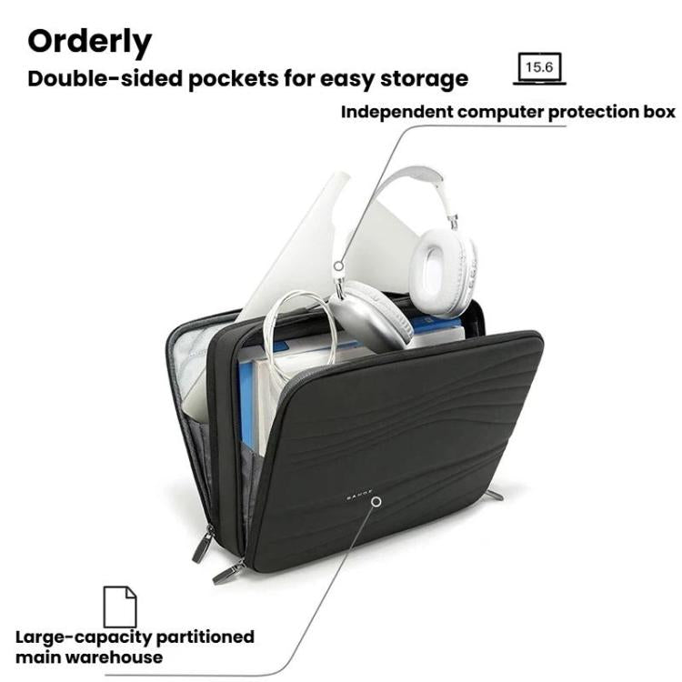 BANGE BG-8018 Men Laptop Bag Business Commuting Travel Tablet Organizer Bag - Black Grey