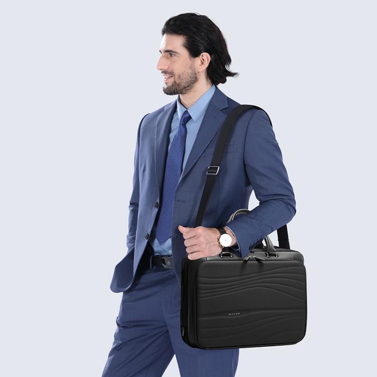 BANGE BG-8029 Large-Capacity Briefcase With Handheld Men Business Laptop Bag - Black
