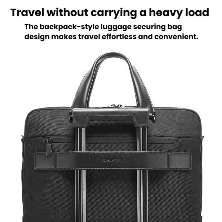 BANGE BG-8029 Large-Capacity Briefcase With Handheld Men Business Laptop Bag - Black