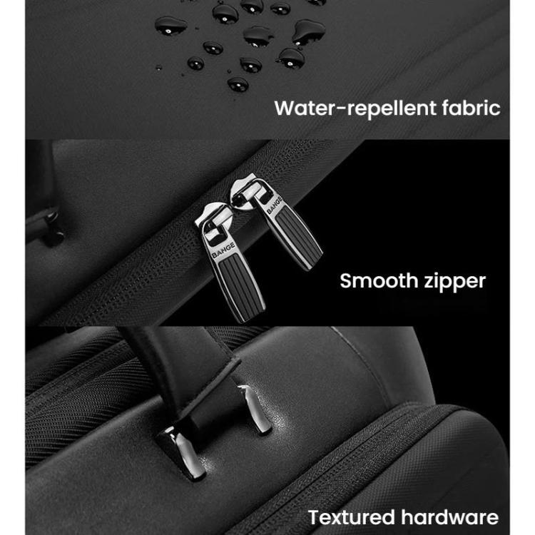 BANGE BG-8029 Large-Capacity Briefcase With Handheld Men Business Laptop Bag - Black