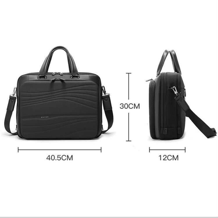 BANGE BG-8029 Large-Capacity Briefcase With Handheld Men Business Laptop Bag - Black