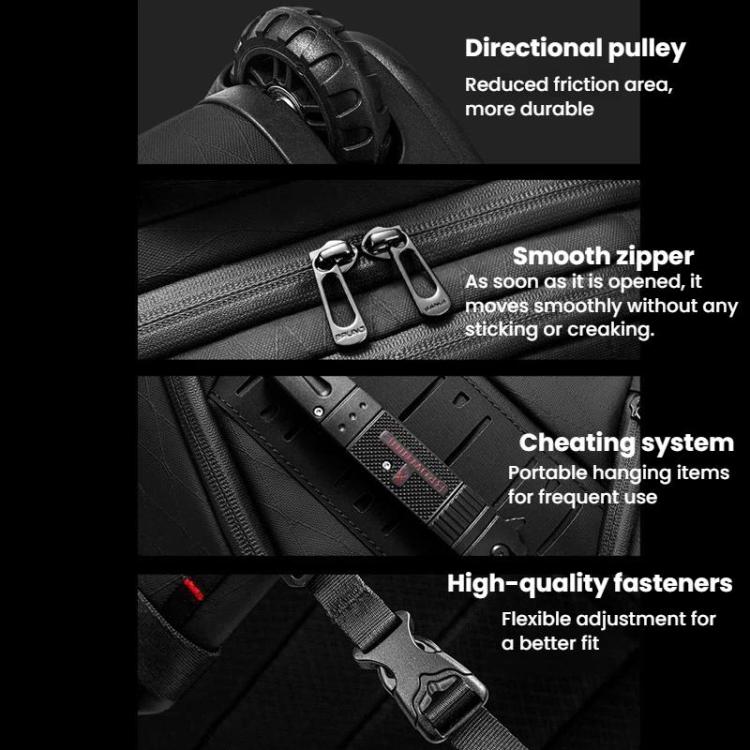 BANGE BG-8079 Multifunctional Large-Capacity Rolling Backpack Men Business Commuting Backpack